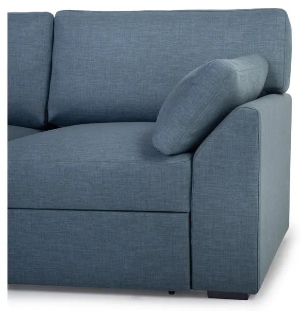 Niebieska rozkładana sofa 233 cm Janson – Scandic