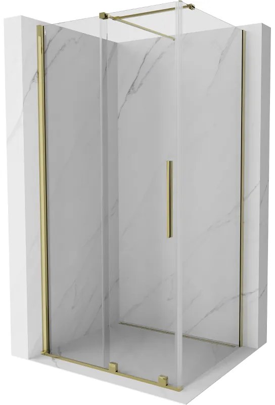 Mexen Velar kabina prysznicowa rozsuwana 130 x 80 cm, transparent, złota - 871-130-080-01-50