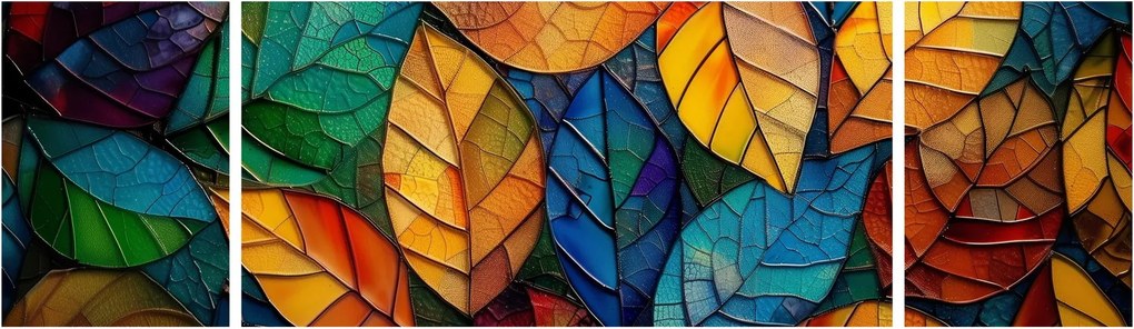 Obraz - Mozaika z liści (170x50 cm)