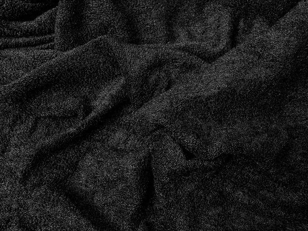 PrzytulneMieszkanie.pl Prześcieradło frotte EXCLUSIVE czarne 140x200 cm