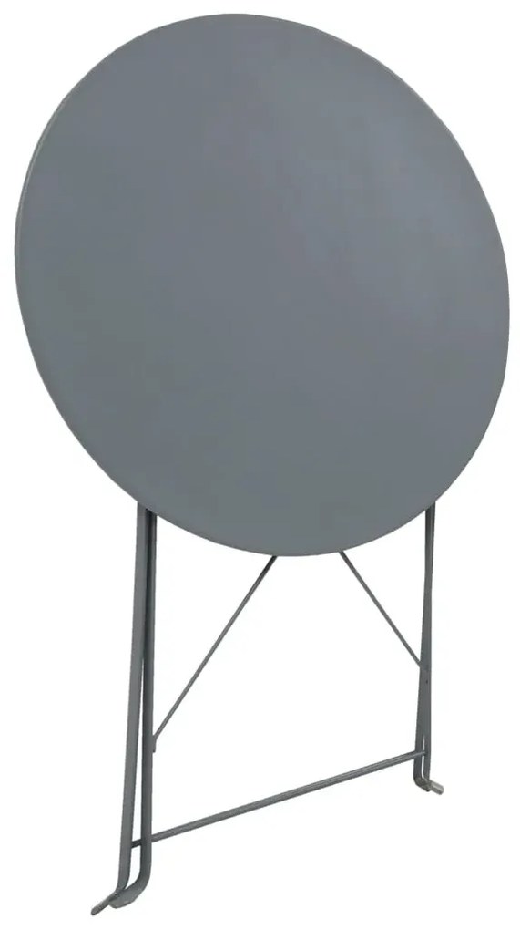 Zestaw szarych metalowych mebli ogrodowych L1-N04
