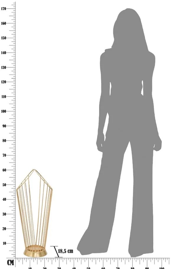 Stojak na parasole w kolorze złotym Mauro Ferretti, wysokość 60 cm