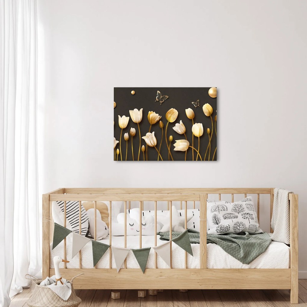 Obraz - Tulipany - abstrakcja (70x50 cm)