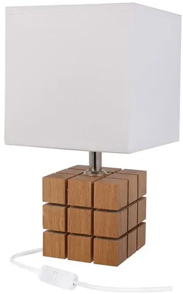 Brązowa drewniana lampka nocna kostka - 4X S230 C8-W81