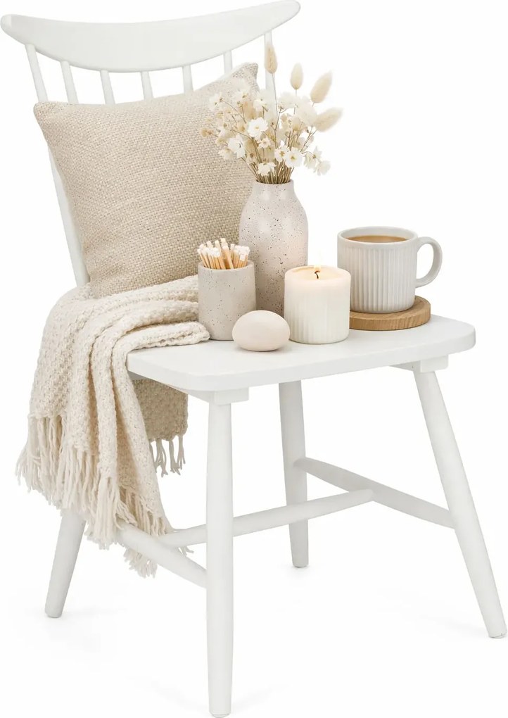 Białe Skandynawskie Krzesło Patyczak N6-P47