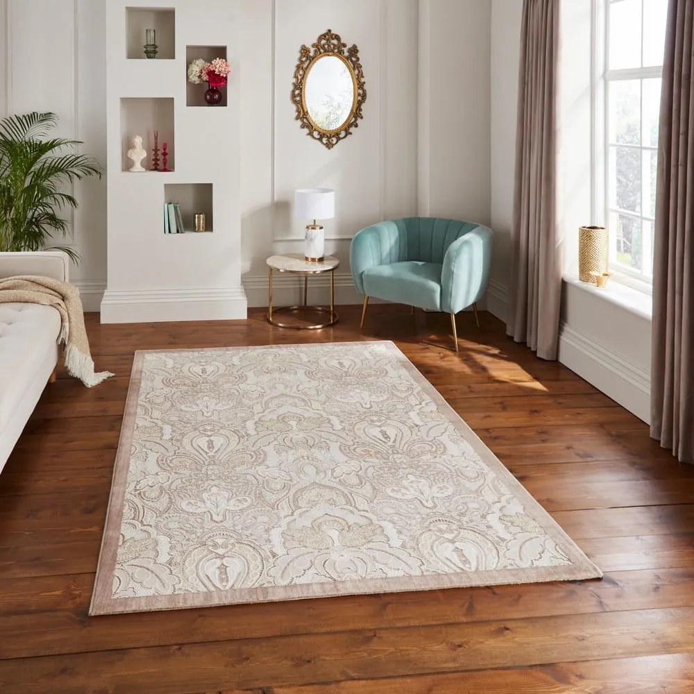 Kremowy dywan 200x290 cm Damask Bronze – Think Rugs