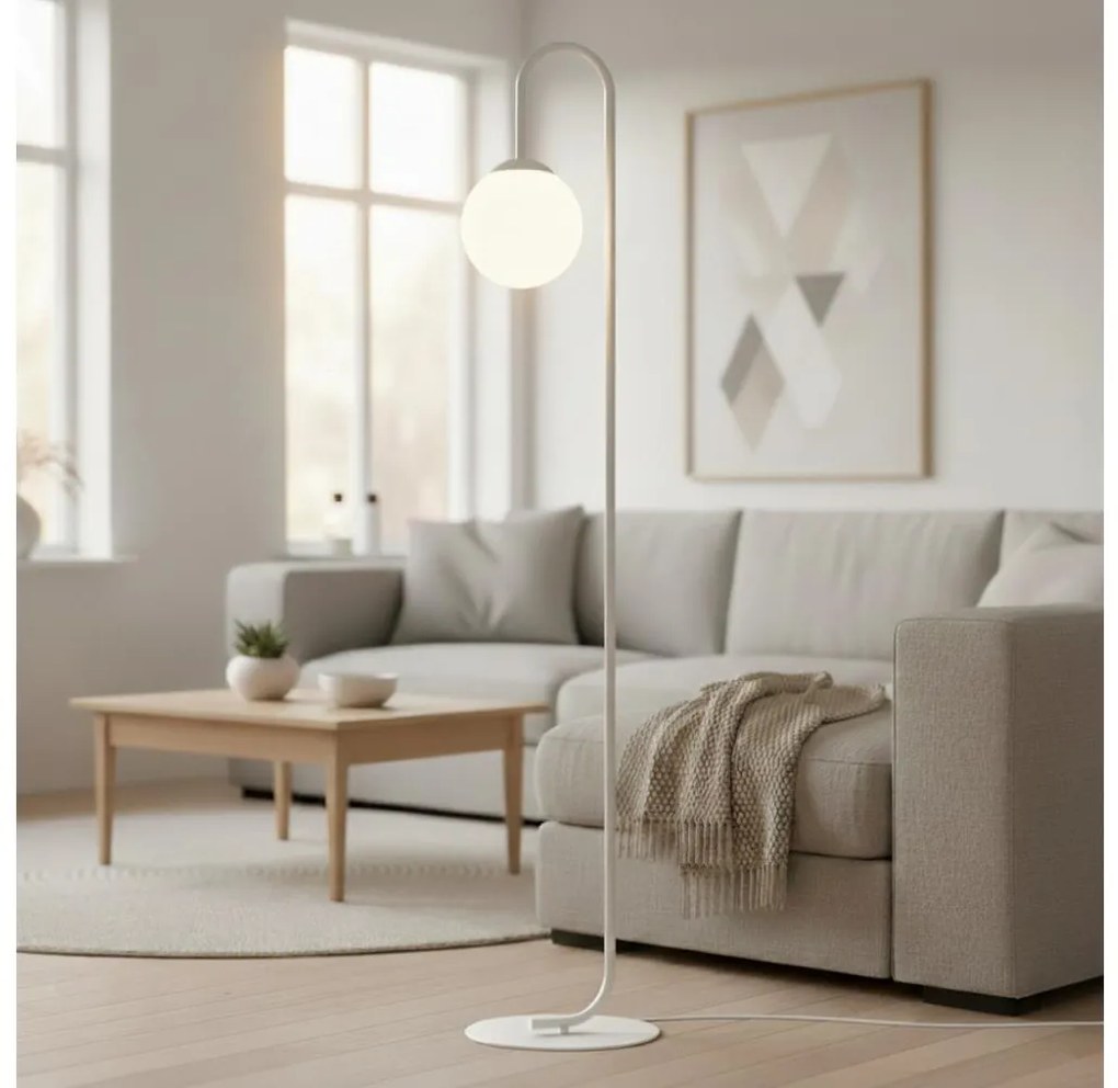 Lampa stojąca FLOR 1xE14/10W/230V biała