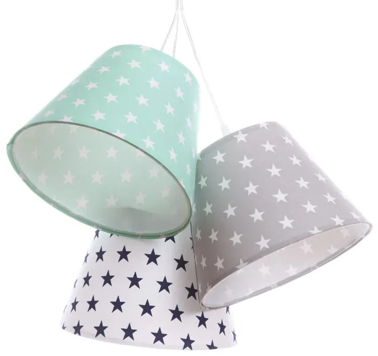 Dziecięca potrójna lampa wisząca w gwiazdki H3-G22