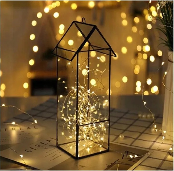 Świąteczny łańcuch świetlny 20 diod LED, ciepła biel