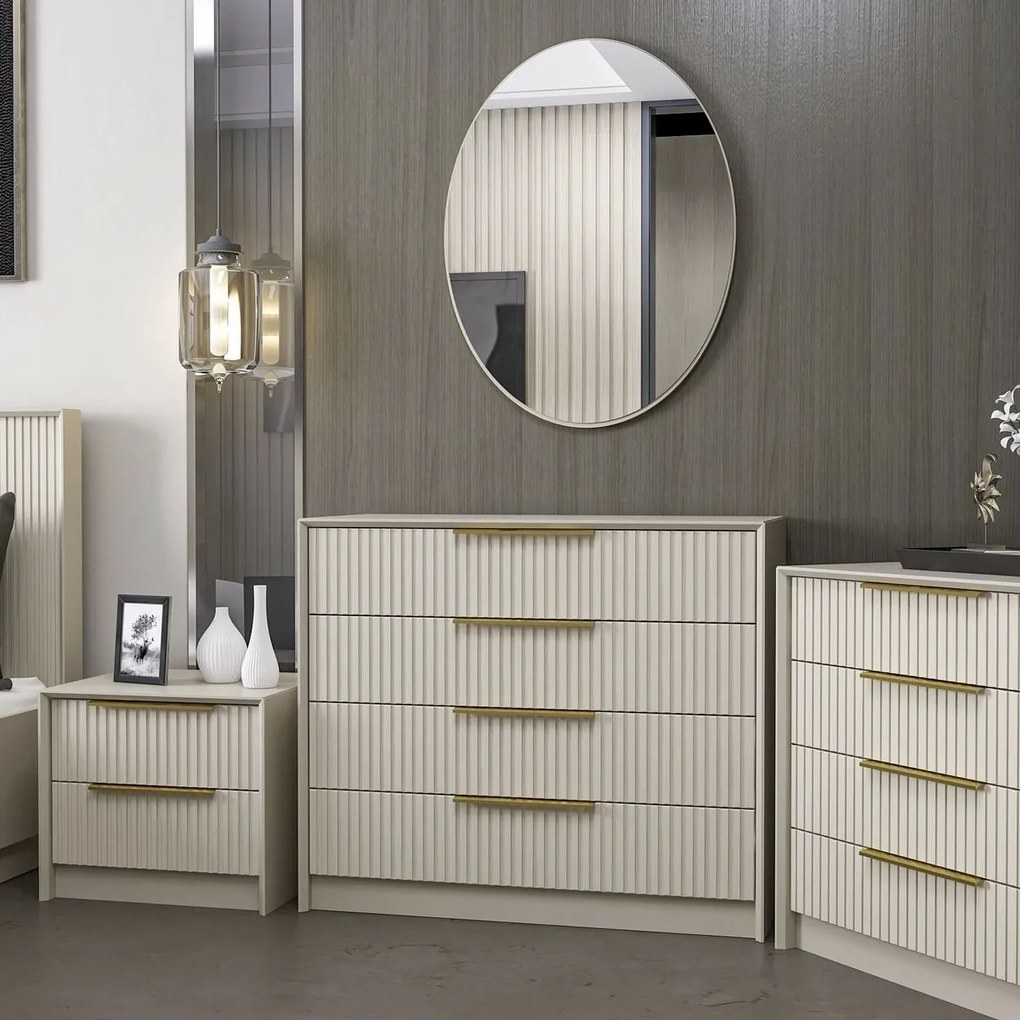 Komoda z lustrem Kale Beige