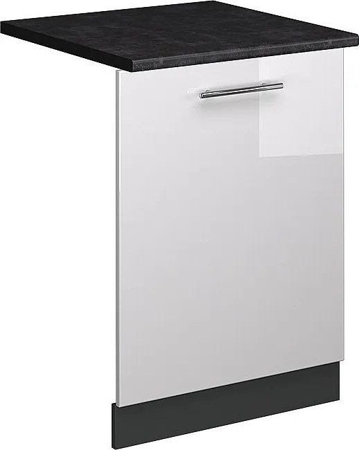 Panel przedni zmywarki biały wysoki połysk 60x1.6x81.8 fame-line