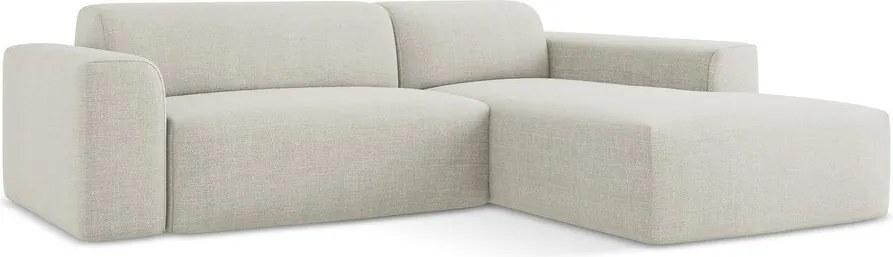 Beżowy narożnik (prawostronny/z szezlongiem) Keli – Makamii