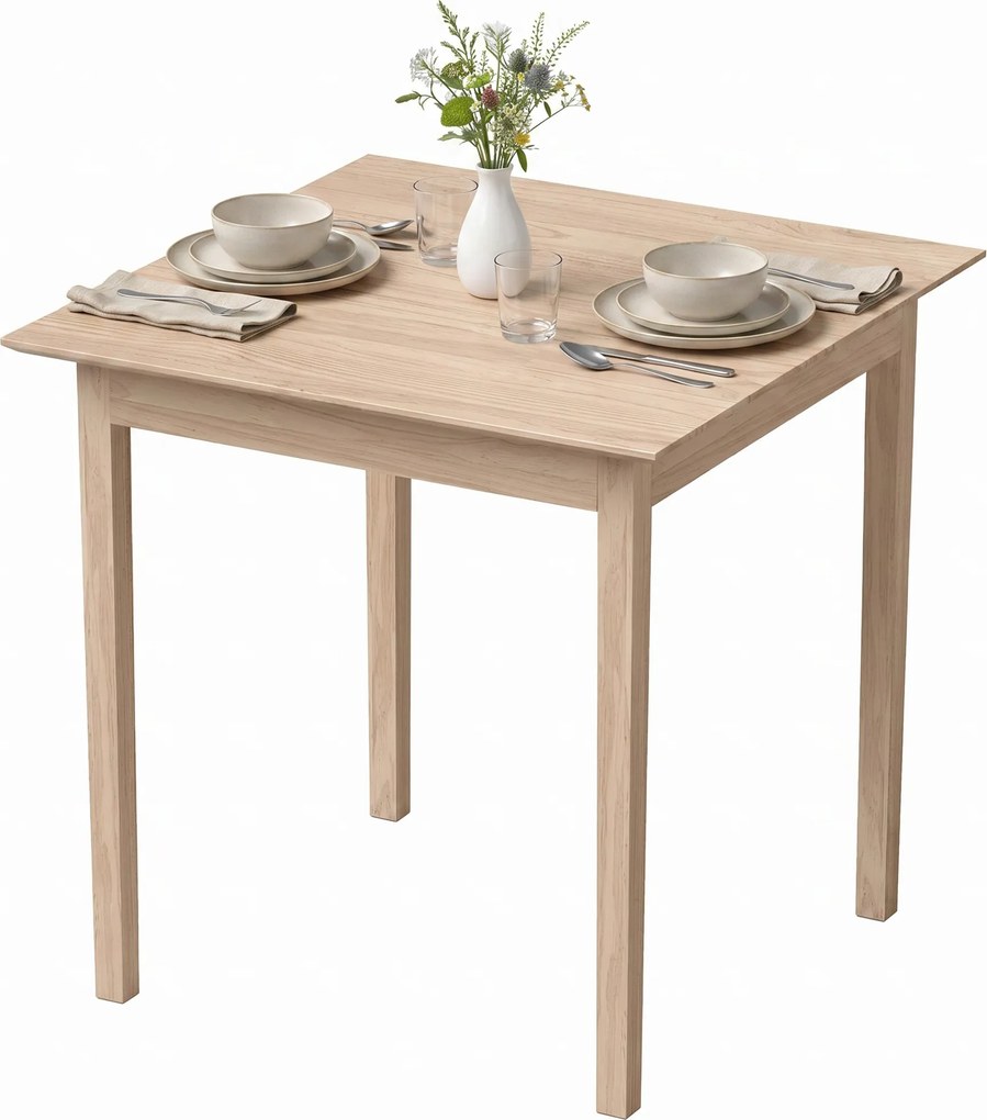 HOMCOM Stół kuchenny Stół jadalny Kwadratowy stół, nowoczesny design, 75 cm x 75 cm x 76 cm, Drewno naturalne | Aosom PL