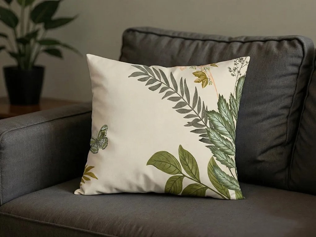 Poszewka na poduszkę z mikroflanelu ORVILA 40x50 cm, beżowy