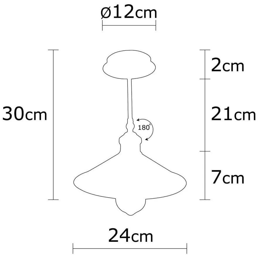 Lampa wisząca w kolorze brązu ø 24 cm Berceste – Opviq lights