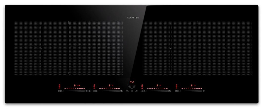 Klarstein Masterzone Slim 90cm Płyta Indukcyjna 2StrefyFlex 4 Strefy Gotowania Czarny