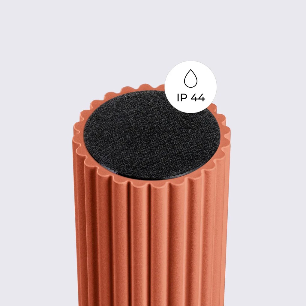 Plafon HALO ochra czerwona IP44 ryflowany SOLLUX  LIGHTING
