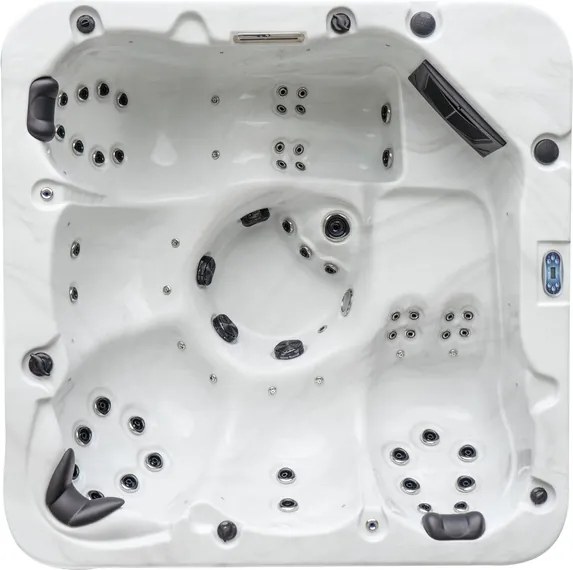 JACUZZI OGRODOWE PREMIUM WANNA  SPA 5-OSOBOWA WHITE OBUDOWA BROWN 195x195 CM