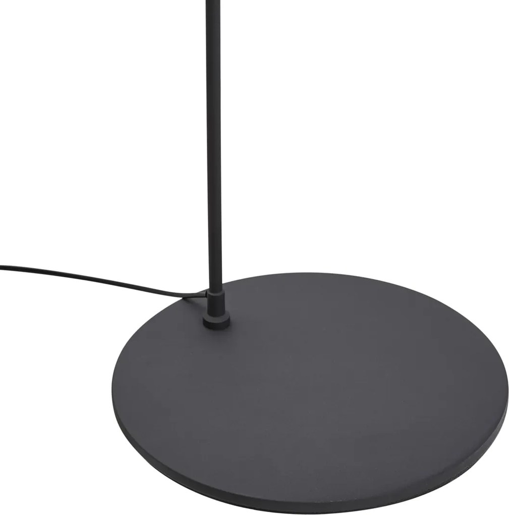 Lampa podłogowa w stylu retro czarna z białym wnętrzem - Triangolo