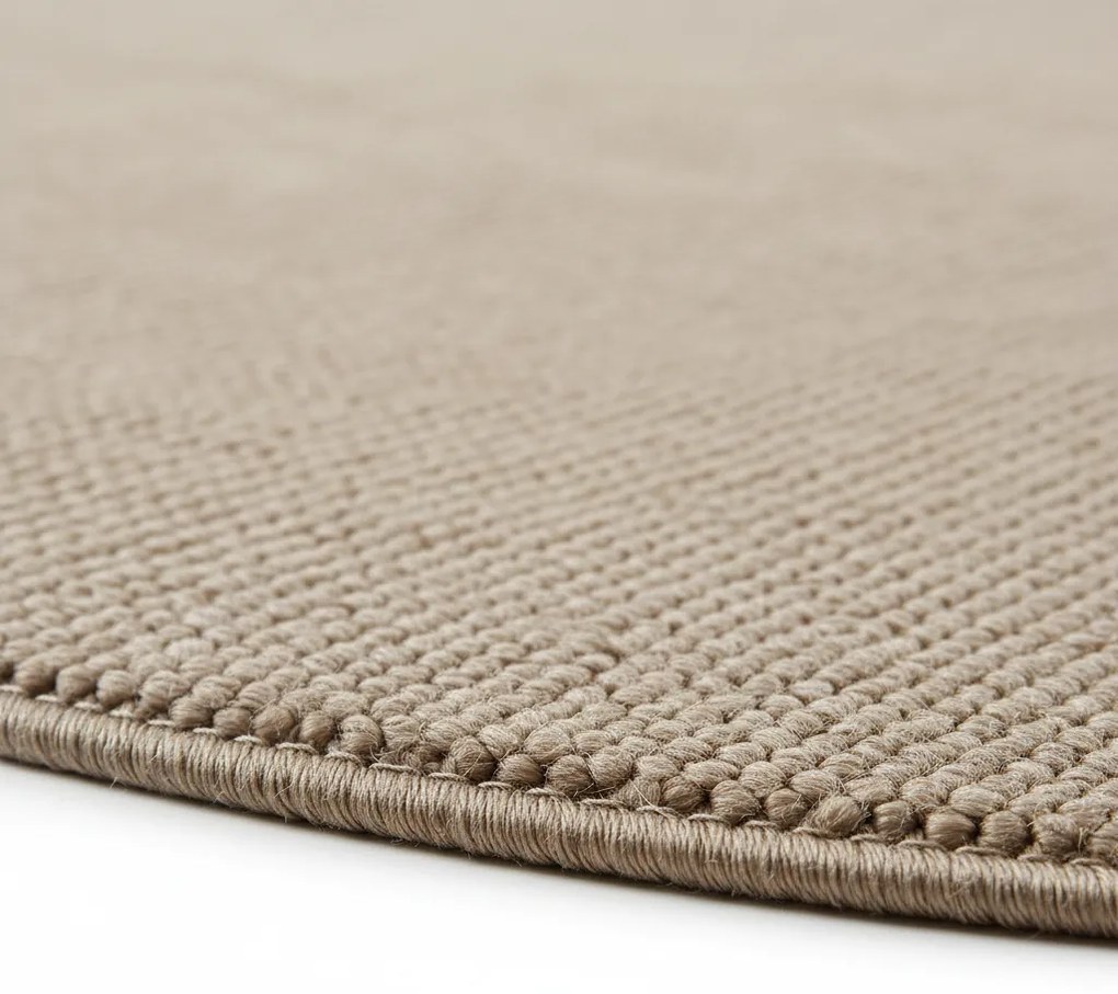 Dywan nowoczesny Helix jednobarwny beżowy koło 120 cm x 120 cm