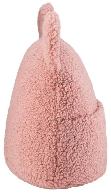 Różowa poduszka na sofę dziecięcą z materiału bouclé Teddy Pouch – Wigiwama
