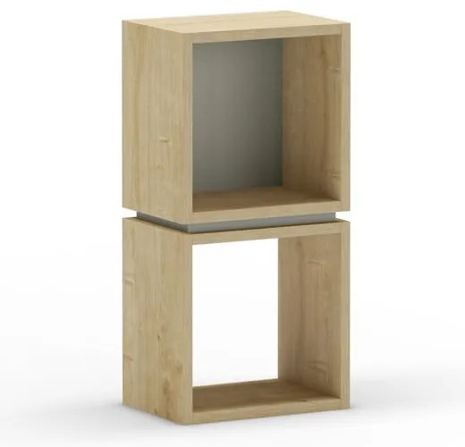 Zielony regał w dekorze dębu 32x66 cm Lofty – Marckeric
