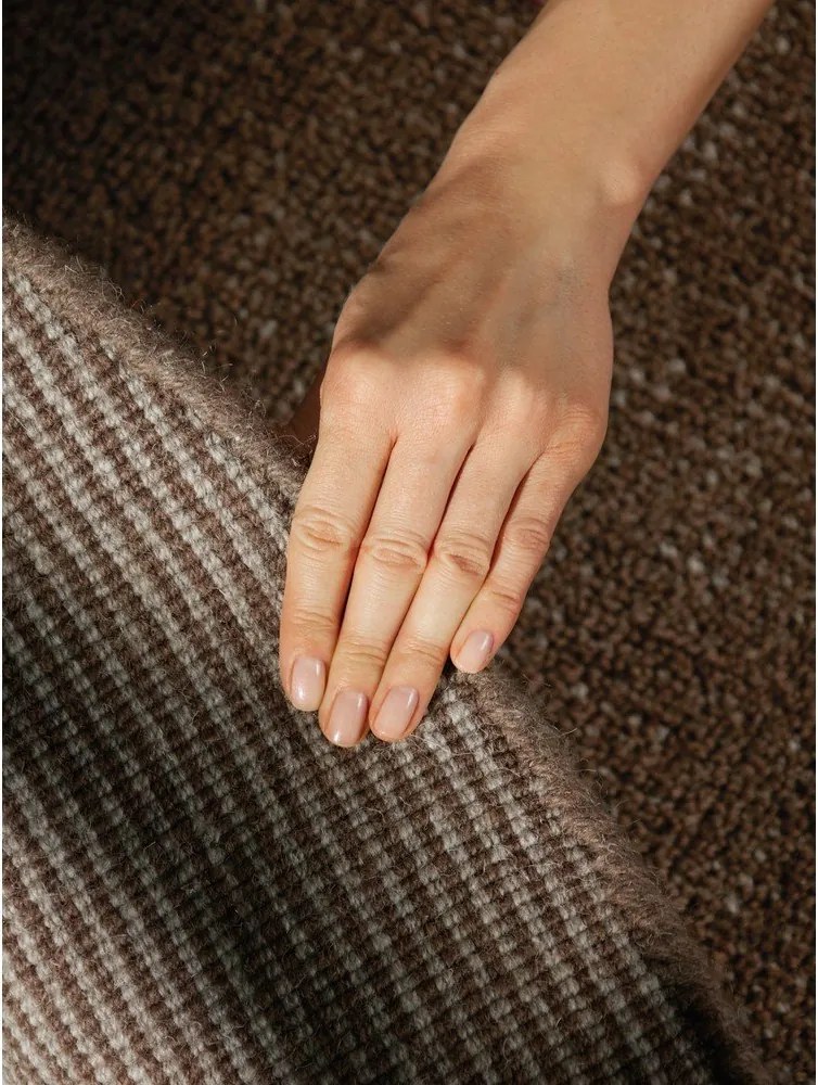 Brązowy wełniany okrągły dywan tkany ręcznie ø 160 cm Greenwich – Ted Baker