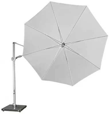 KNIRPS 340 cm - duży luksusowy parasol ogrodowy z drążkiem bocznym : Kolor parasola - Jasnoszary