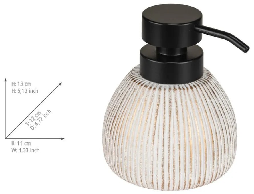 Biały dozownik do mydła ceramiczny 500 ml Pascoli – Wenko