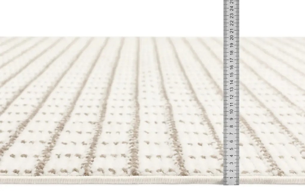 Dywan nowoczesny Jacky Kratka kremowo-beżowy 120 cm x 160 cm