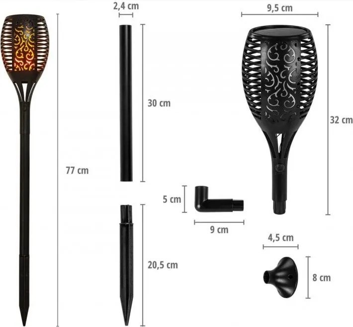 VOLTRONIC Zestaw lamp solarnych 51 LED, 2 szt