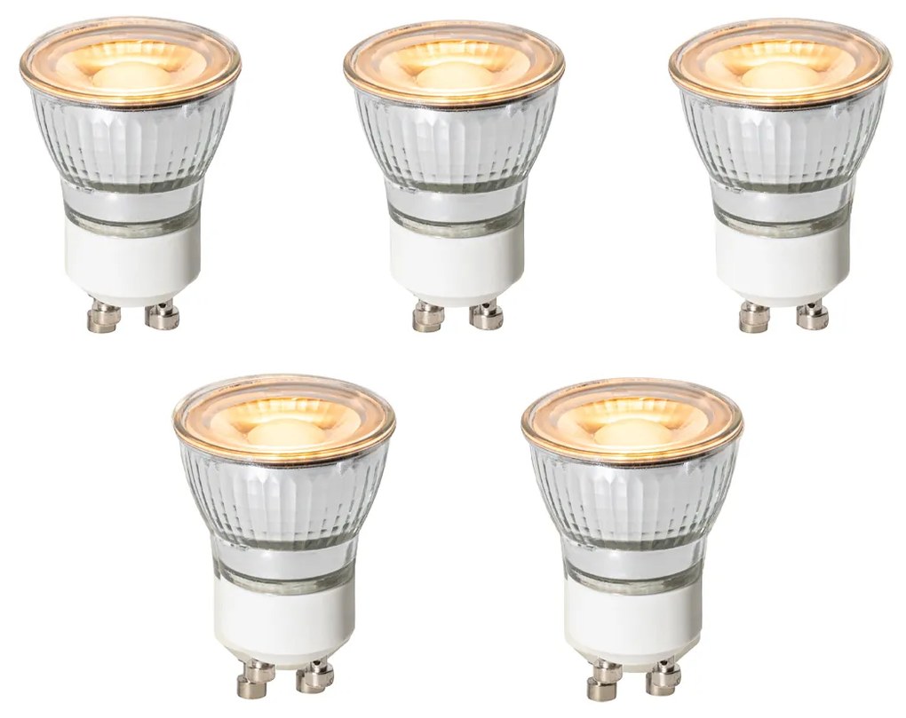 Zestaw 5 żarówek LED GU10 z 3-stopniową regulacją jasności, 35 mm, 4 W, 200 lm, 2200 K