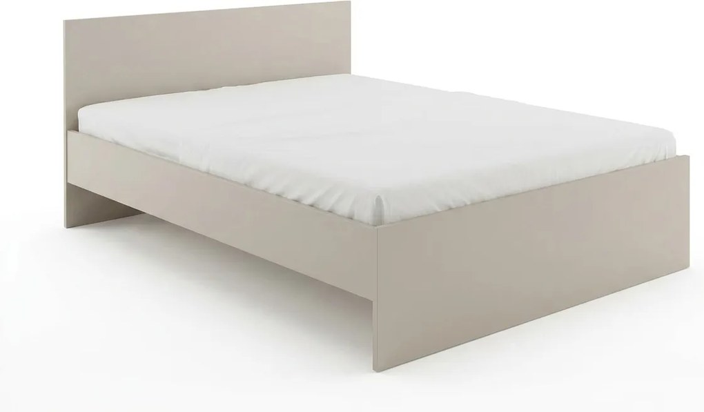 Łóżko ELISA 140 x 200 cm, kaszmirowy beż Stelaż: Bez stelaża, Materac: Materac Coco Maxi 20 cm