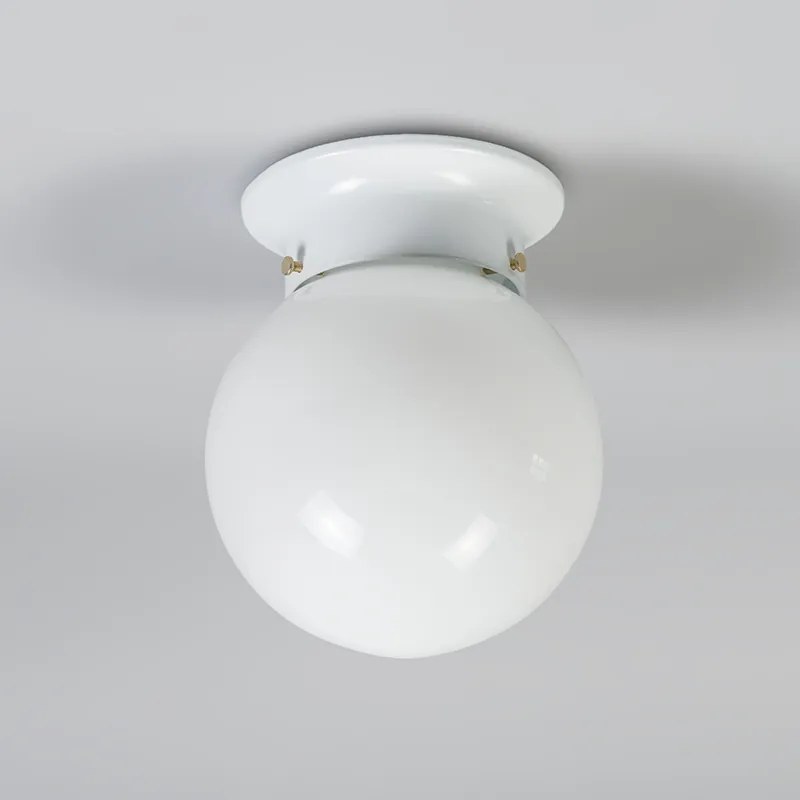 Lampa sufitowa w stylu retro z białym opalem - Scoop