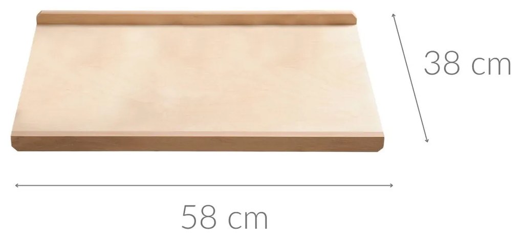 Stolnica kuchenna na blat, deska 2w1 z rantem, 58 x 38 cm, Kesper