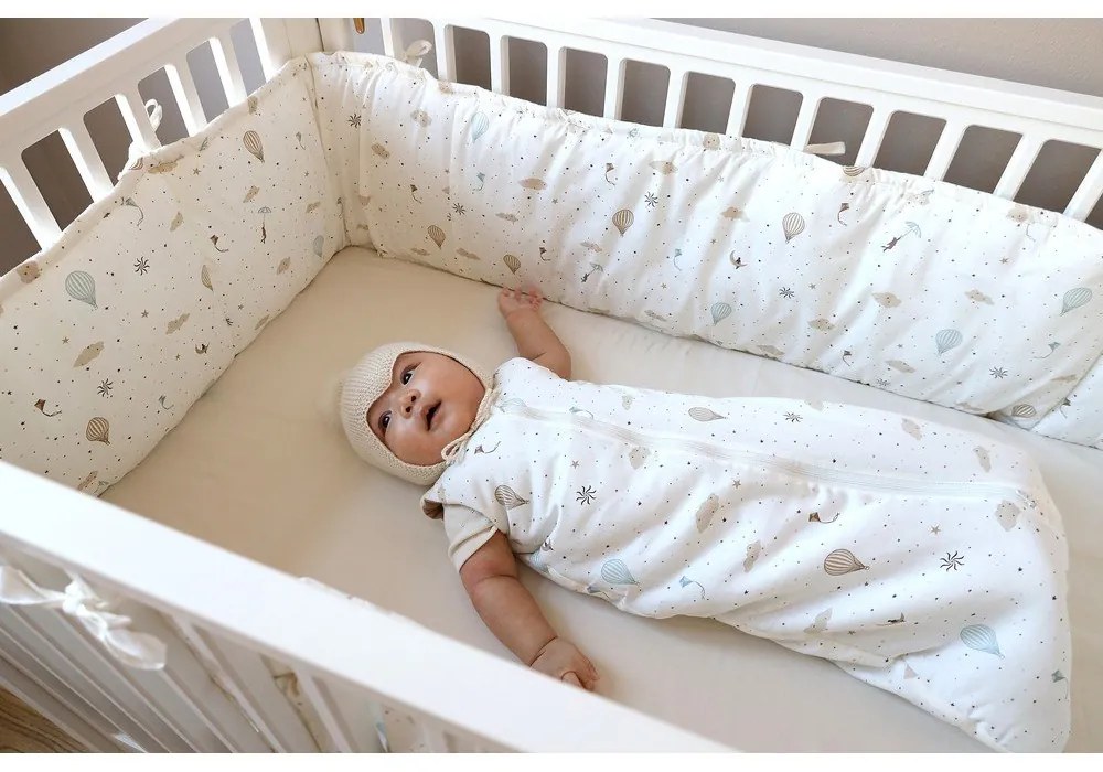 Ochraniacz do łóżeczka z bawełny organicznej w kolorze kości słoniowej 365 cm Dreamland – Cam Cam Copenhagen