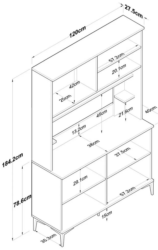 Szafa Jevy Walnut and White