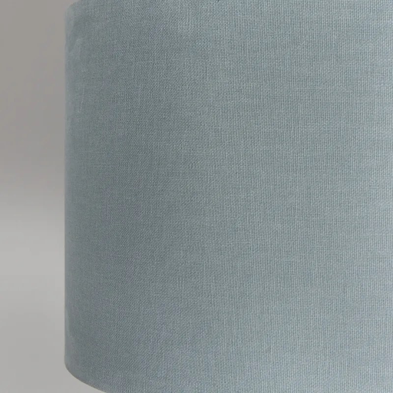Lampa wisząca czarna z kloszem 35 cm jasnoniebieski regulowany 2-światła - Blitz Nowoczesny Oswietlenie wewnetrzne