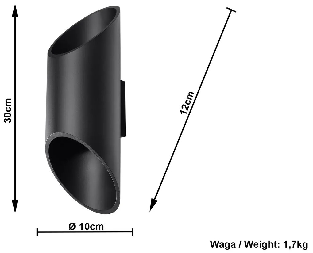 Nowoczesny kinkiet tuba M1-T57