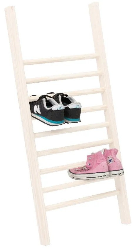 Kremowa drabinka do odkładania butów Really Nice Things S White, wys. 90 cm