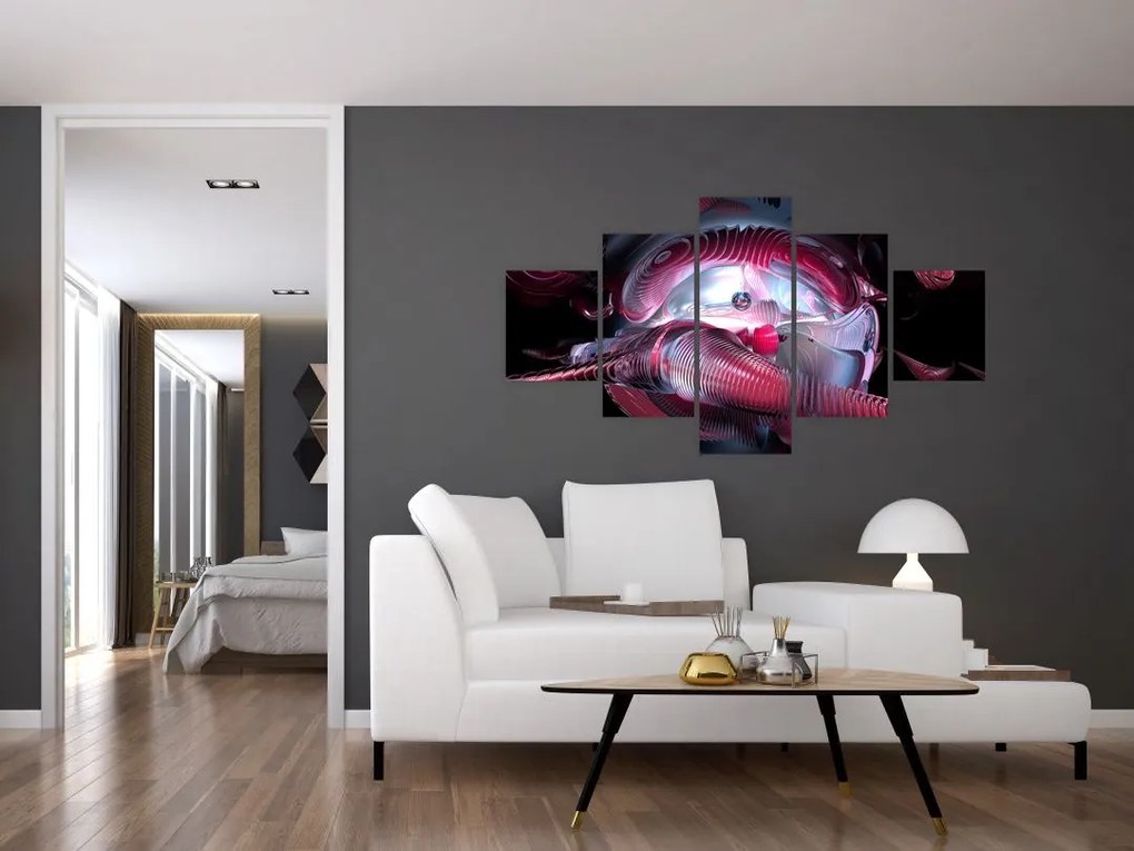 Obraz - Abstrakcja, kosmiczne robaki (125x70 cm)