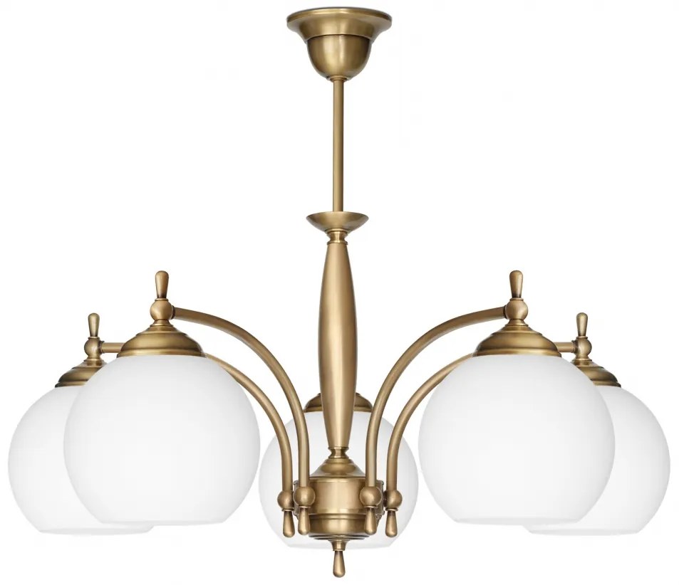 Mosiężny żyrandol z kulami QC-S5