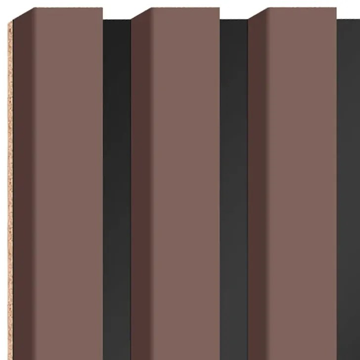 Akustyczne panele lamelowe 2 szt. pudrowy róż P2-L73