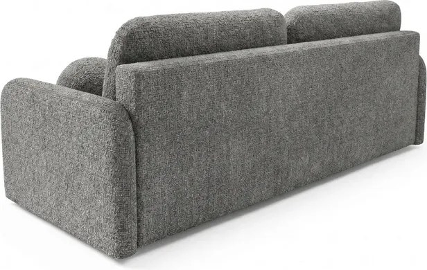 Sofa ZEN Rozkładana Dwuosobowa Ciemnoszara Boucle Japandi
