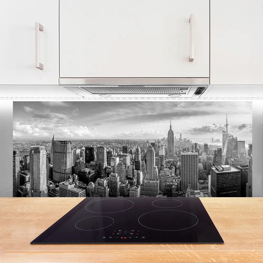 Szkło do Kuchni na Ścianę Rytm Miejskich Kamienic