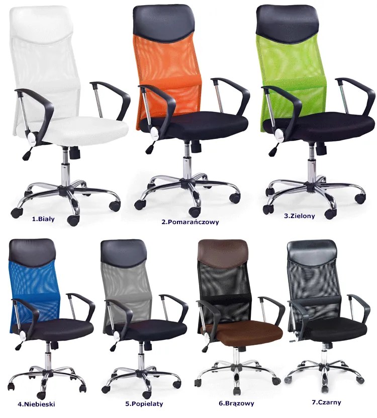 Ergonomiczny Biurowy Czarny Fotel Obrotowy Do Komputera P6-M78