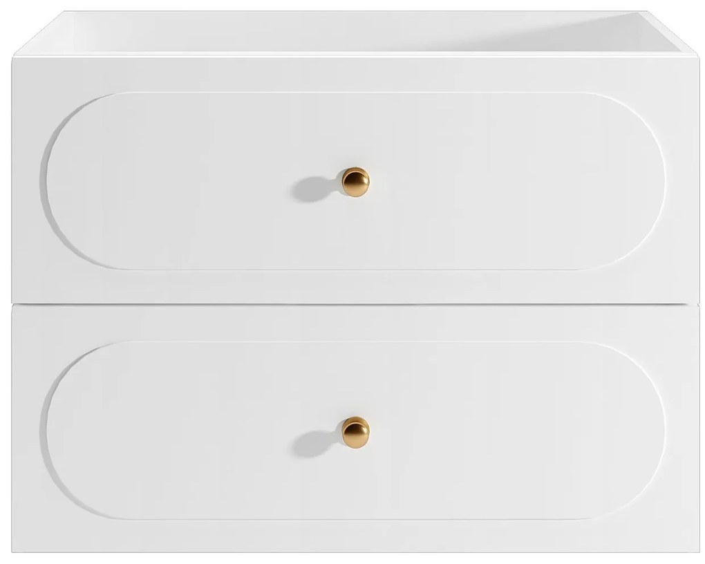 Szafka łazienkowa wisząca  pod umywalkę - Biała - 80 cm - SATOBAL