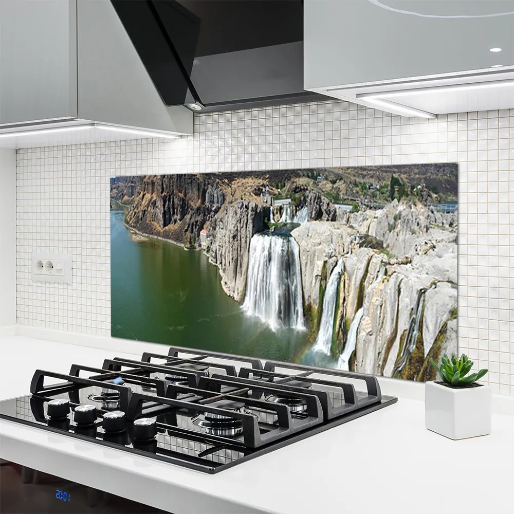 Panel Kuchenny Wodospad Wpadający Do Jeziora