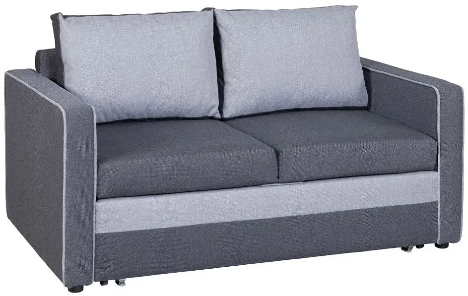 Popielata rozkładana sofa z pojemnikiem - Irlo