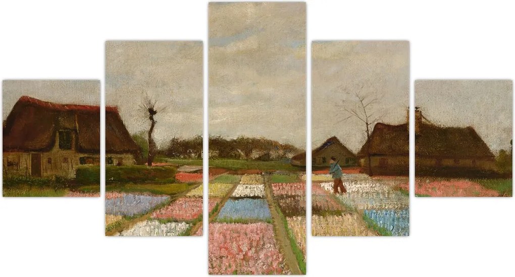 Obraz - Vincent van Gogh, Flower Beds in Holland, reprodukcje (125x70 cm)